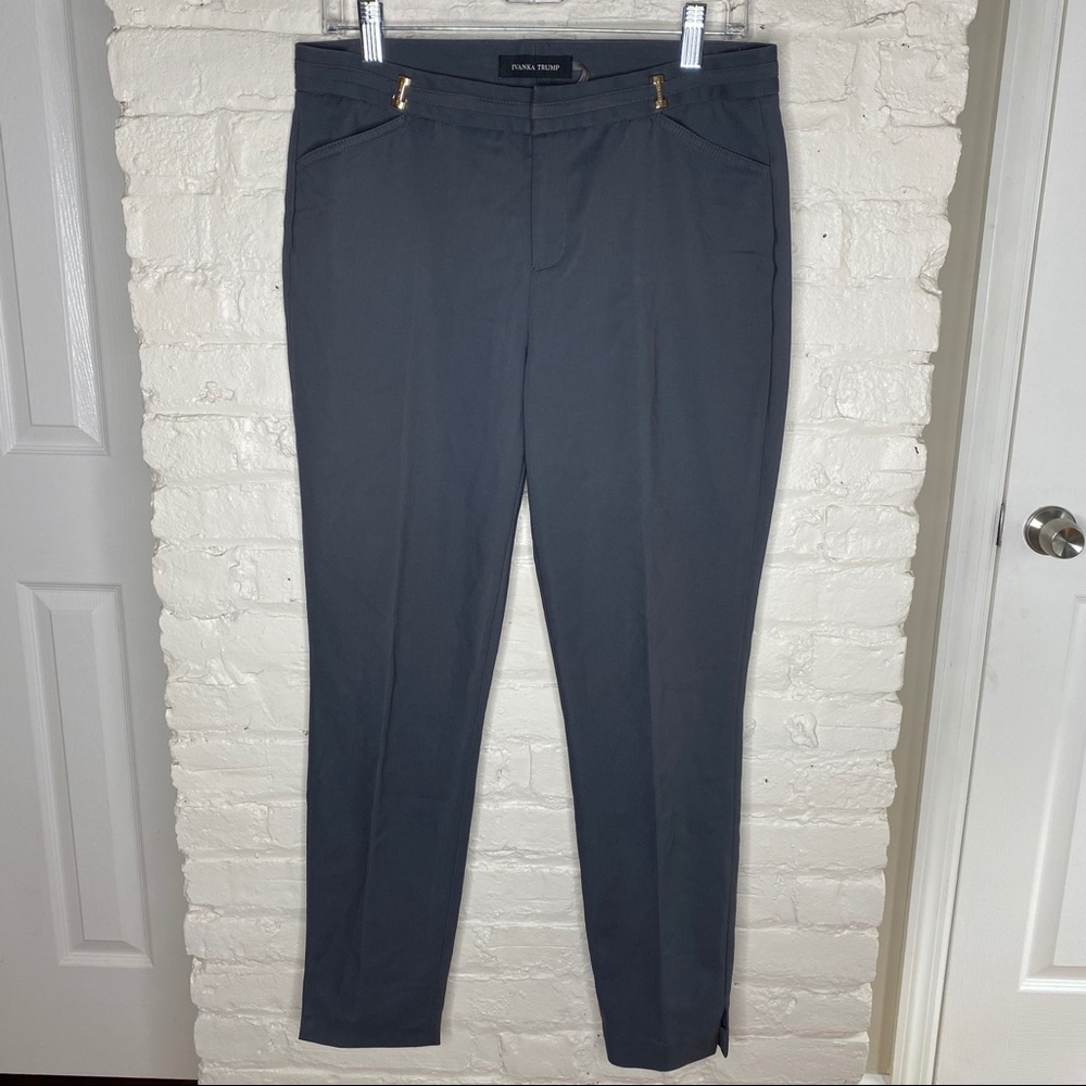 Ivanka Trump Smoked Gray Ankle Length Dress Pants